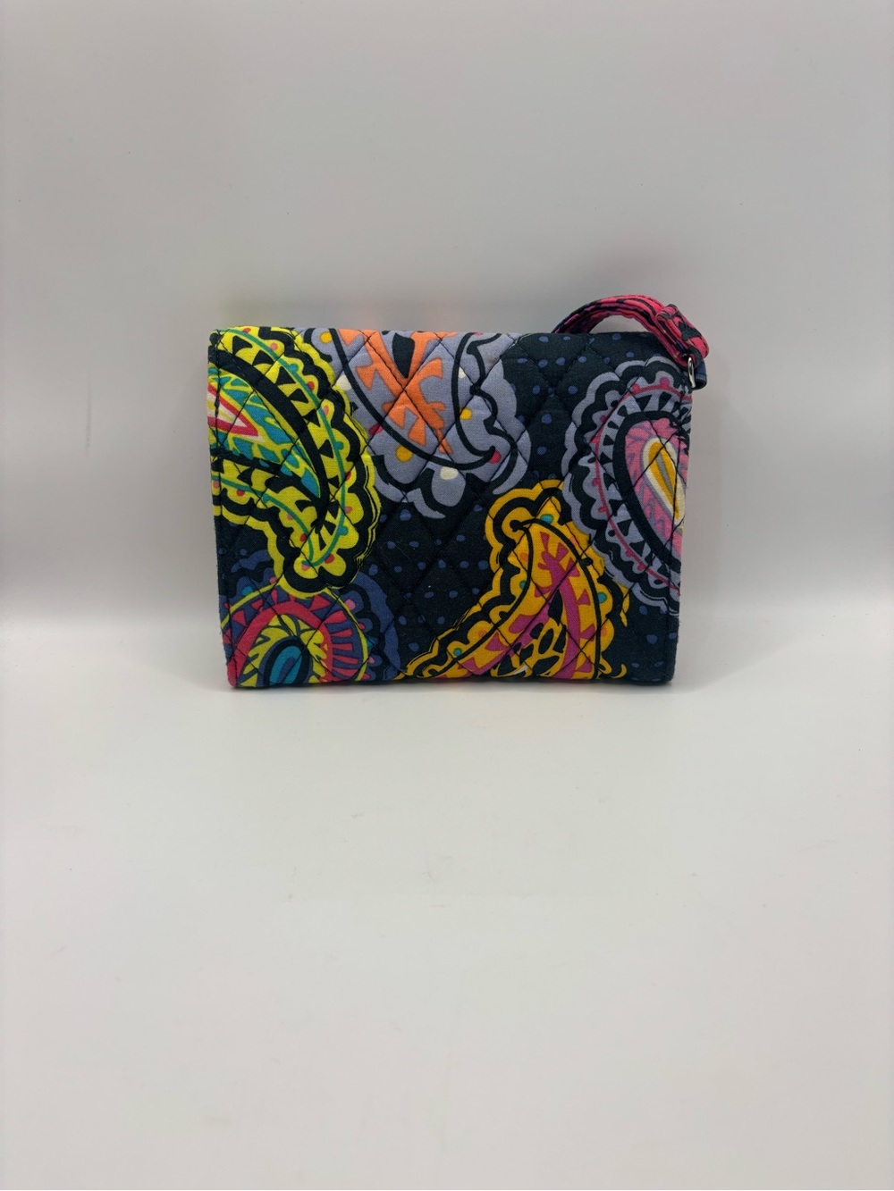 Vera Bradley Navy Multicolor Paisley Turn-Lock Wallet - Picture 2 of 4